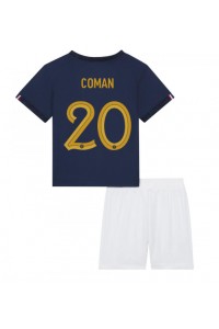 Frankrike Kingsley Coman #20 Babyklær Hjemme Fotballdrakt til barn VM 2022 Korte ermer (+ Korte bukser)